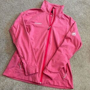 Women’s mammut pink red zip up mid layer jacket